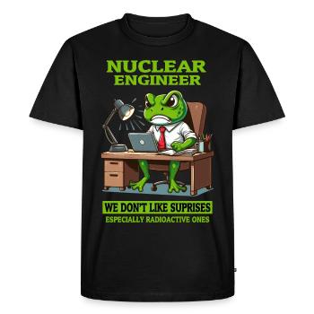 Future Nuclear Engineer Quote and Atomic Science - Men's Premium Organic T-Shirt - black - Front - Nico (187cm)