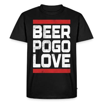 Bière Pogo Amour - T-shirt Premium bio Homme - noir - Devant - Nico (187cm)
