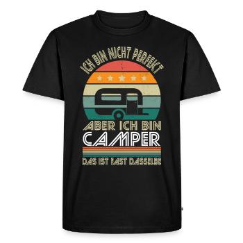 Je ne suis pas parfait, mais je suis un campeur - T-shirt Premium bio Homme - noir - Devant - Nico (187cm)