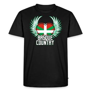 Pays basque - T-shirt Premium bio Homme - noir - Devant - Nico (187cm)