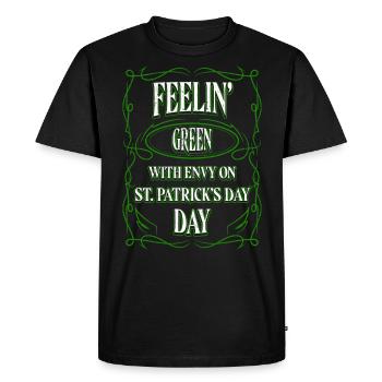Feelin' Green with Envy on St. Patrick's Day - Men's Premium Organic T-Shirt - black - Front - Nico (187cm)