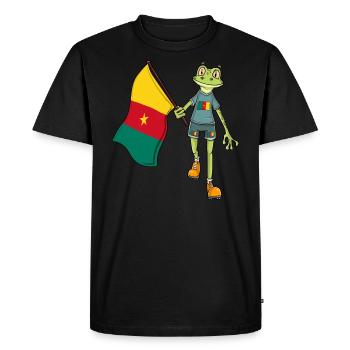 Cameroonian Fan Frog - Men's Premium Organic T-Shirt - black - Front - Nico (187cm)