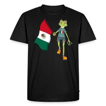 Mexico Fan Frog - Men's Premium Organic T-Shirt - black - Front - Nico (187cm)