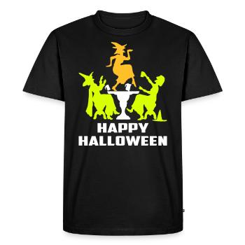 Fête des sorcières pour une nuit d’Halloween effrayante - T-shirt Premium bio Homme - noir - Devant - Nico (187cm)