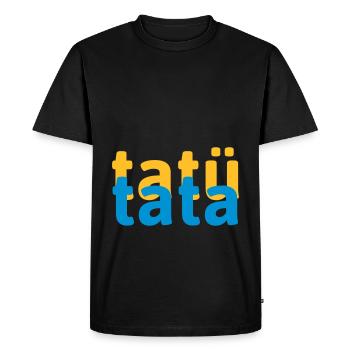 tatü tata siren abstract words - Men's Premium Organic T-Shirt - black - Front - Nico (187cm)
