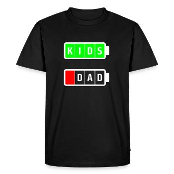 papa blanc enfants - T-shirt Premium bio Homme - noir - Devant - Nico (187cm)