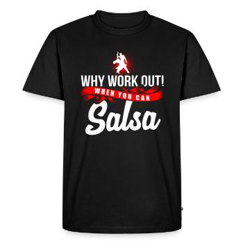 Danse Salsa Danse Danse latine Musique Danse de couple - T-shirt Premium bio Homme - noir - Devant - Nico (187cm)