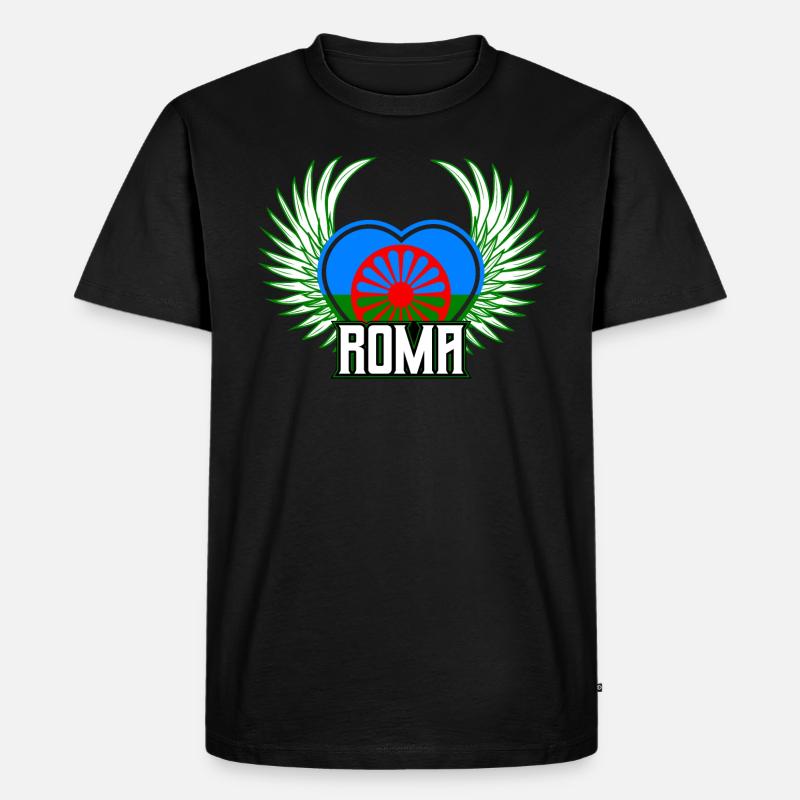 Roma - Männer Premium Bio T-Shirt - Schwarz