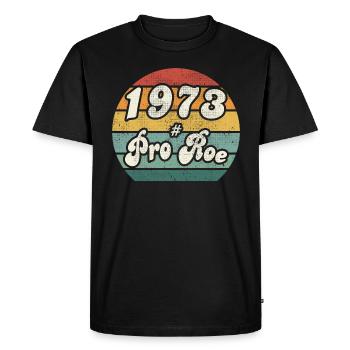 1973 # Vintage Pro Roe - Men's Premium Organic T-Shirt - black - Front - Nico (187cm)