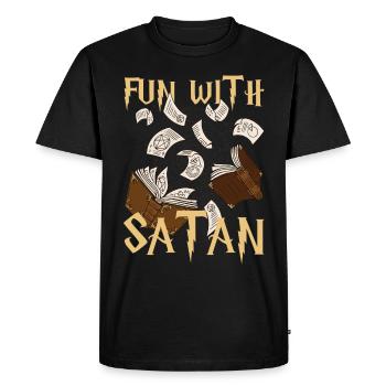Satan occulte Cadeau de Tarot Gothique - T-shirt Premium bio Homme - noir - Devant - Nico (187cm)