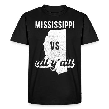 Mississippi tout y tous cadeaux - T-shirt Premium bio Homme - noir - Devant - Nico (187cm)