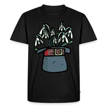 Hat Spring Garden Nursery Snowdrop Eco - T-shirt Premium bio Homme - noir - Devant - Nico (187cm)