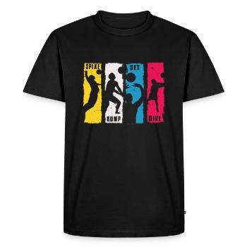 Spike Bump Set Dive Volleyball Design cadeau - T-shirt Premium bio Homme - noir - Devant - Nico (187cm)