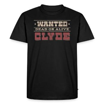 Bonnie et Clyde recherchés morts ou vifs Clyde - T-shirt Premium bio Homme - noir - Devant - Nico (187cm)