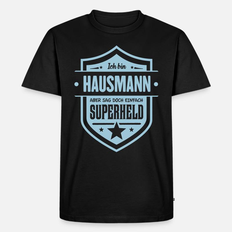 Super Hausmann - Männer Premium Bio T-Shirt - Schwarz