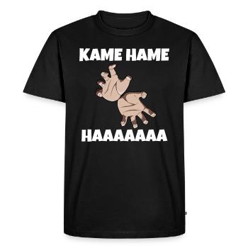 Son goku anime fan série kamehameha cadeau - T-shirt Premium bio Homme - noir - Devant - Nico (187cm)