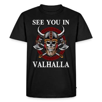 Viking mythology Valhalla gods - Men's Premium Organic T-Shirt - black - Front - Nico (187cm)