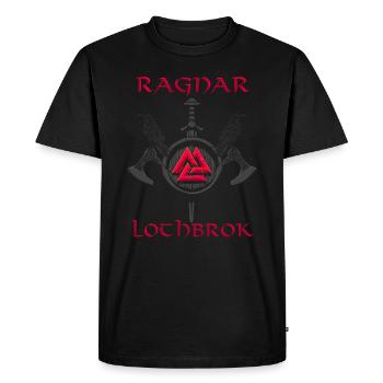 Ragnar Lothbrok - Ragnar Lodbrok - Vikings - Men's Premium Organic T-Shirt - black - Front - Nico (187cm)