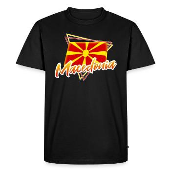 Macedonia - Men's Premium Organic T-Shirt - black - Front - Nico (187cm)