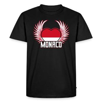 Monaco - T-shirt Premium bio Homme - noir - Devant - Nico (187cm)