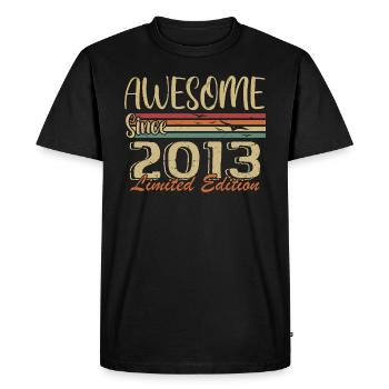 Legends Were Born In 2013 Vintage 2013 - Men's Premium Organic T-Shirt - black - Front - Nico (187cm)