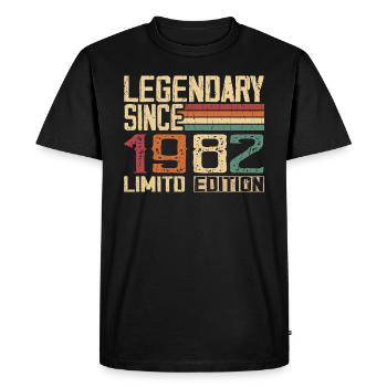 Original 1982 Vintage Cadeau D’anniversaire 1982 - T-shirt Premium bio Homme - noir - Devant - Nico (187cm)