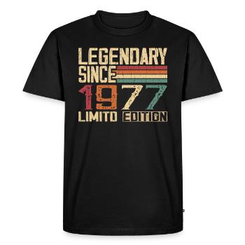 Original 1977 Vintage Cadeau D’anniversaire 1977 - T-shirt Premium bio Homme - noir - Devant - Nico (187cm)