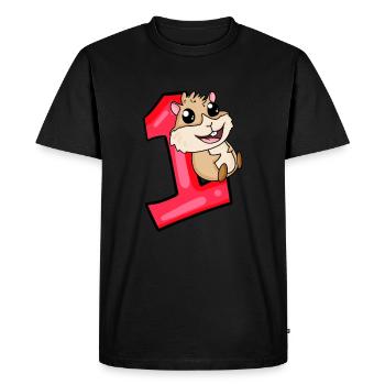 1 an - Inscription à l’école - Cochon d’Inde domestique - T-shirt Premium bio Homme - noir - Devant - Nico (187cm)