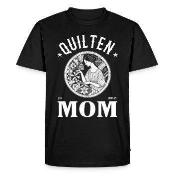 Quilting Mom – Amour, tissu et art de la couture - T-shirt Premium bio Homme - noir - Devant - Nico (187cm)