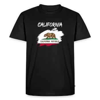 Californie - T-shirt Premium bio Homme - noir - Devant - Nico (187cm)