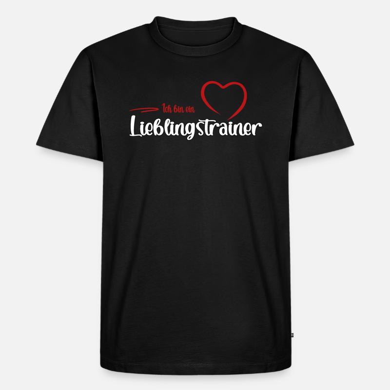 Ich bin ein Lieblingstrainer - Männer Premium Bio T-Shirt - Schwarz