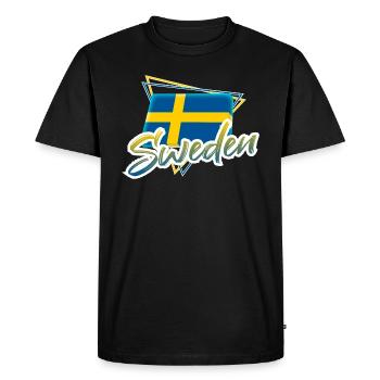 Suède - T-shirt Premium bio Homme - noir - Devant - Nico (187cm)
