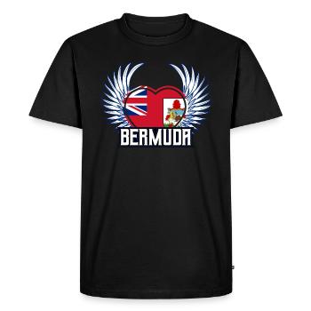 Bermuda - T-shirt Premium bio Homme - noir - Devant - Nico (187cm)