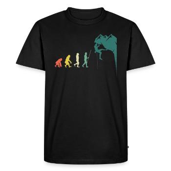 Boulderer Evolution Climbing Wall - Men's Premium Organic T-Shirt - black - Front - Nico (187cm)