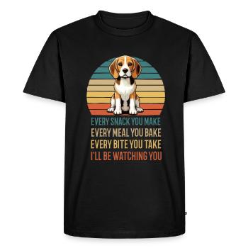 Every Snack You make Beagle Beagle Owner Dog - Men's Premium Organic T-Shirt - black - Front - Nico (187cm)