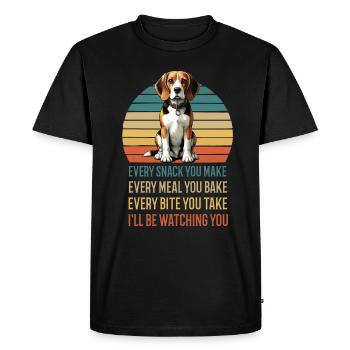 Every Snack You make Beagle Beagle Owner Dog - Men's Premium Organic T-Shirt - black - Front - Nico (187cm)