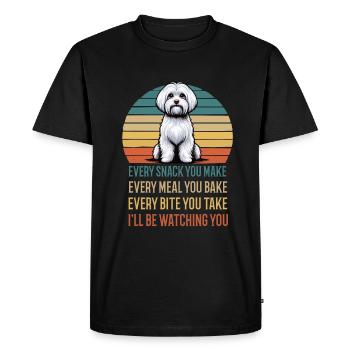 Chaque collation que vous préparez Malteser Malteser. - T-shirt Premium bio Homme - noir - Devant - Nico (187cm)