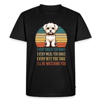 Chaque collation que vous préparez Malteser Malteser. - T-shirt Premium bio Homme - noir - Devant - Nico (187cm)