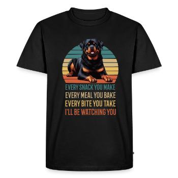 Chaque collation que vous préparez Rottweiler Rottie Rotties - T-shirt Premium bio Homme - noir - Devant - Nico (187cm)