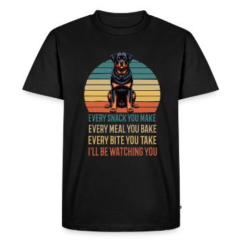Chaque collation que vous préparez Rottweiler Rottie Rotties - T-shirt Premium bio Homme - noir - Devant - Nico (187cm)