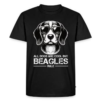 Tous les chiens sont des beagles cool Beagle propriétaires de beagles Beagles - T-shirt Premium bio Homme - noir - Devant - Nico (187cm)