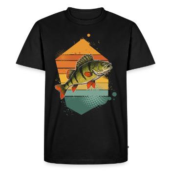 Barsch Angeln Raubfisch - Männer Premium Bio T-Shirt - Schwarz - Vorne - Nico (187cm)