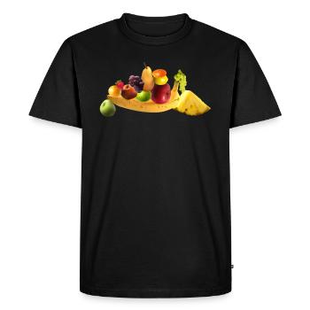 Balanced fruit - Men's Premium Organic T-Shirt - black - Front - Nico (187cm)