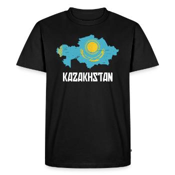 Kazakhstan Graphique - T-shirt Premium bio Homme - noir - Devant - Nico (187cm)