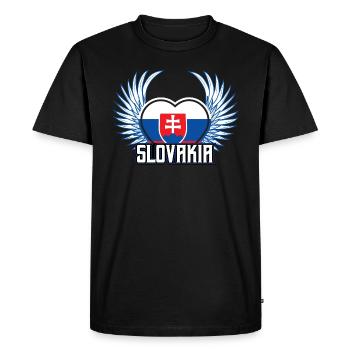 Slovakia - Men's Premium Organic T-Shirt - black - Front - Nico (187cm)