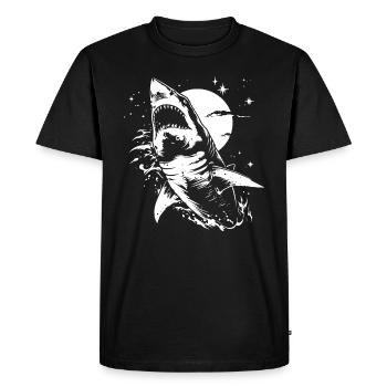 Shark Moon Stars - Men's Premium Organic T-Shirt - black - Front - Nico (187cm)