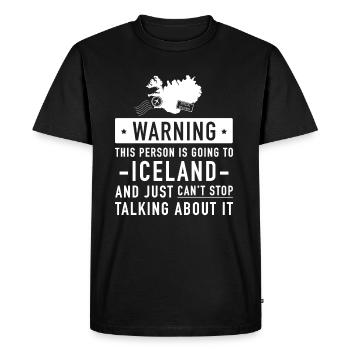 Original Iceland holiday gift - Men's Premium Organic T-Shirt - black - Front - Nico (187cm)