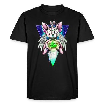 Holy shit! - Men's Premium Organic T-Shirt - black - Front - Nico (187cm)