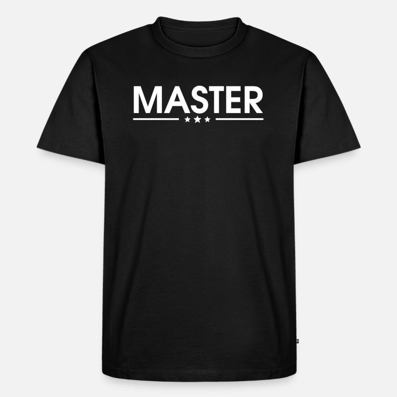 Master, Bachelor, Abschluss, - Männer Premium Bio T-Shirt - Schwarz