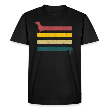 Cadeau d'amant de teckel teckel - T-shirt Premium bio Homme - noir - Devant - Nico (187cm)